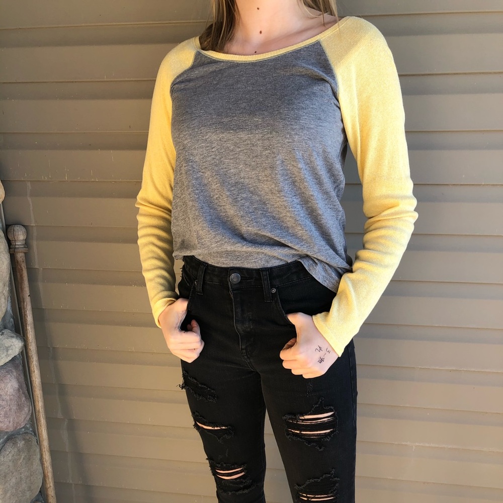 Yellow and Gray Prince & Fox Long-sleeve T-Shirt